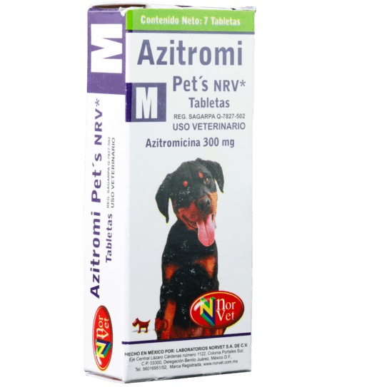 Azitromi-Pets NRV M 300 mg 7 Tabletas