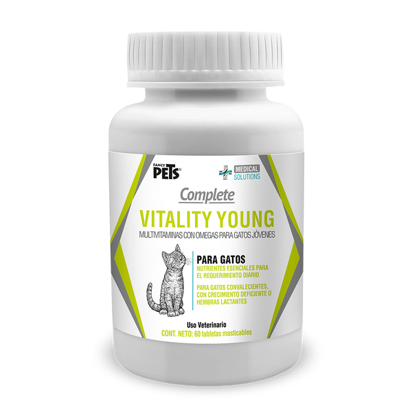 Complete Vitality Young para Gatos -  Tabletas Masticables Multivitamínico 60 Tabletas TEMPORALMENTE AGOTADO