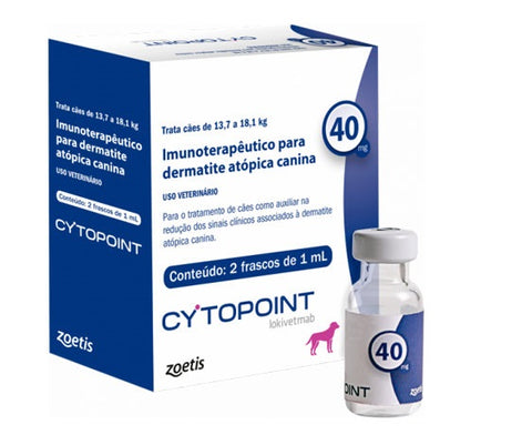 Cytopoint 40 mg 2 viales (Tratamiento para Dermatitis) REQUIERE TRANSPORTARSE EN FRÍO LLAME PARA COTIZAR ENVÍO