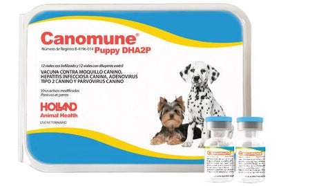 Canomune Puppy DHA2P  ( VACUNA CUADRUPLE ) 12 DOSIS REQUIERE TRANSPORTARSE EN FRÍO LLAME PARA COTIZAR ENVÍO