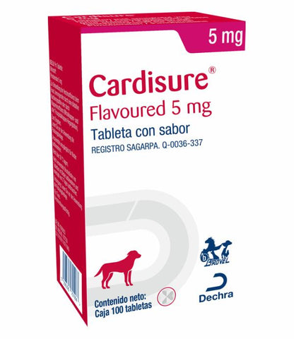 Cardisure 5 mg 100 Tabletas ( Pimobendan ) ( Cardiaco )