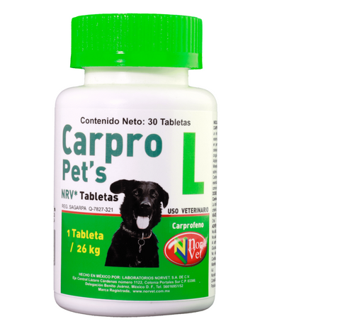 Carpro Pets L NRV 30 tabletas  ( Carprofeno )