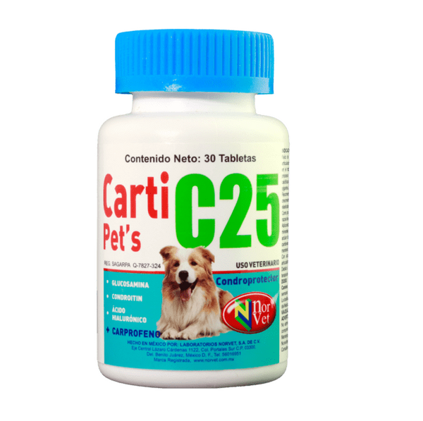 Carti pet's C 25 NRV 30 tabletas ( + Carprofeno )