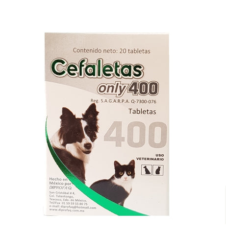 Cefaletas Only 400 gr 20 Tabletas ( Cefalexina )