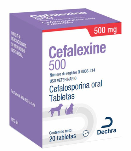 Cefalexine Caja 20 tabletas 500 mg