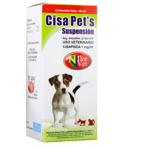 Cisa Pets NRV Suspensión 40 mL ( Cisaprida 1 mg )