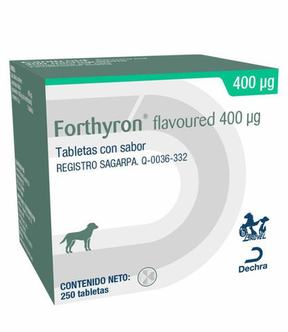Forthyron 400 mg 100 Tabletas PRODUCTO CONTROLADO VENTA SÓLO EN FARMACIA CON RECETA MEDICA CUANTIFICADA EN ORIGINAL