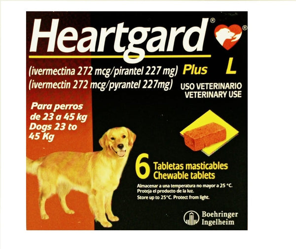 Heartgard Plus L (Ivermectina 272 mcg/pirantel 227 mg)