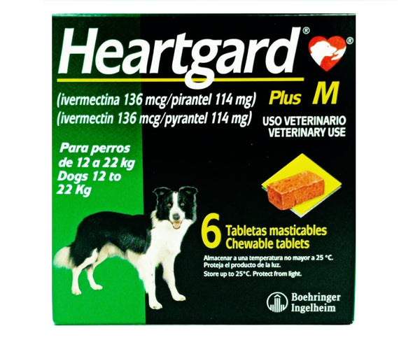 Heartgard Plus M (Ivermectina 136 mcg/pirantel 114 mg)