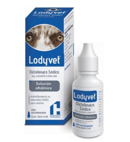 Lodyvet oftálmico gotas 5 mL perros y gatos ( diclofenaco )