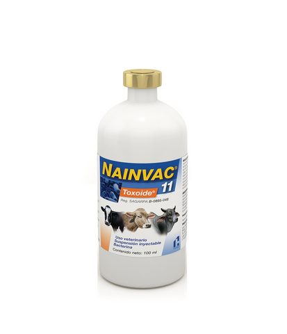 Bacterina Nainvac 11 Frasco con 100 ml (20 dosis) REQUIERE TRANSPORTARSE EN FRÍO LLAME PARA COTIZAR ENVÍO