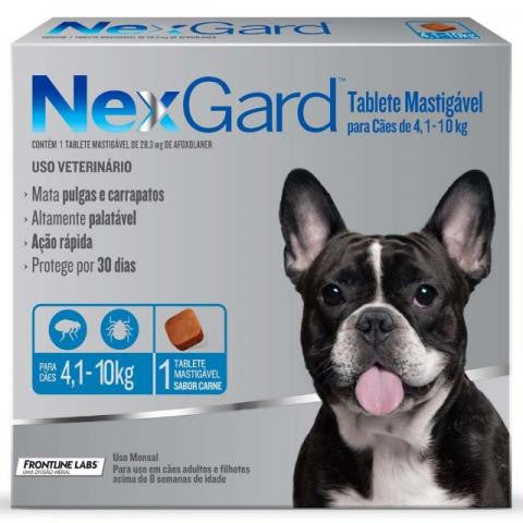 NexGard Tableta Maticable para perros 4.1-10 kg  Mata pulga y garrapata