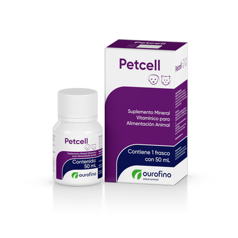 Petcell 50 mL  ( Suplemento Mineral Vitamínico para Alimentación Animal )