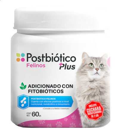 Postbiótico Plus Felinos 60 gr (metabolitos)