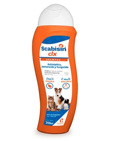 Scabisin clx Shampoo 350 ml Antiséptico Bactericida y Fungicida (Clorhexidina) TEMPORALMENTE AGOTADO