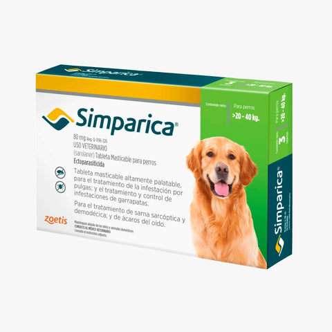 Simparica 80 mg ( 20-40 kg ) 1 tabletas AGOTADA TEMPORALMENTE