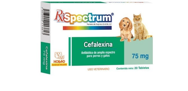 Spectrum® Cefalexina 75 mg 20 Tabletas
