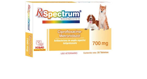 Spectrum Ciprofloxacina Metronidazol 700 mg 20 tabletas