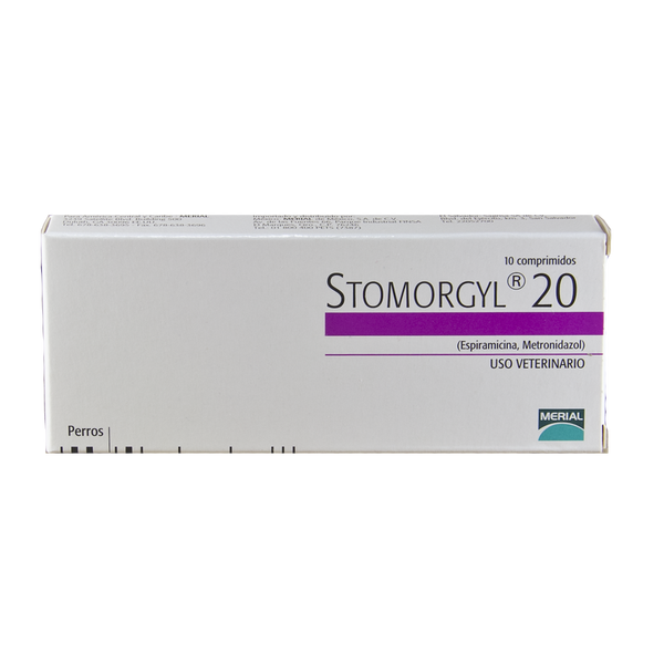 Stomorgyl 20 mg 10 tabletas DESCONTINUADO