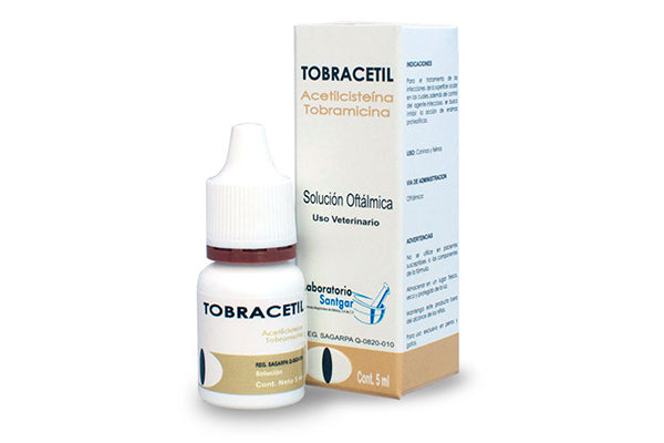 Tobracetil Solución Oftálmica 5 mL  SANTGAR Tobramicina (Solucion oftalmica)