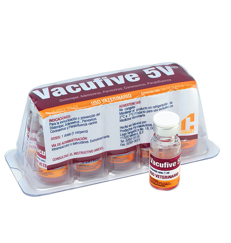 Vacuna Vacufive 5v Caja 10 dosis REQUIERE TRANSPORTARSE EN FRÍO LLAME PARA COTIZAR ENVÍO