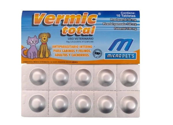 Vermic Total 10 tabletas Desparasitante AGOTADO