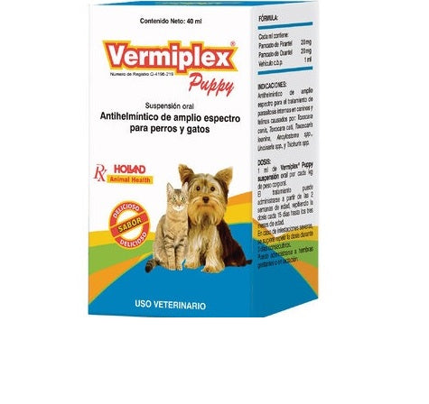 Vermiplex Puppy Suspensión 40 ml con dosificador