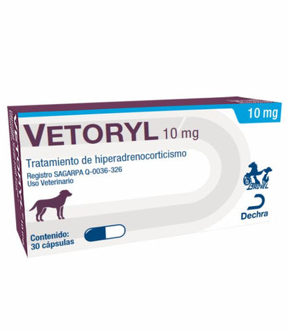 Vetoryl Capsulas 10 mg ( Trilostano) 30 Cápsulas