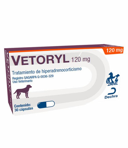 Vetoryl Capsulas 120 mg ( Trilostano) 30 Cápsulas