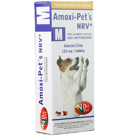 Amoxi-Pets NRV M (125 mg ) 30 Tabletas