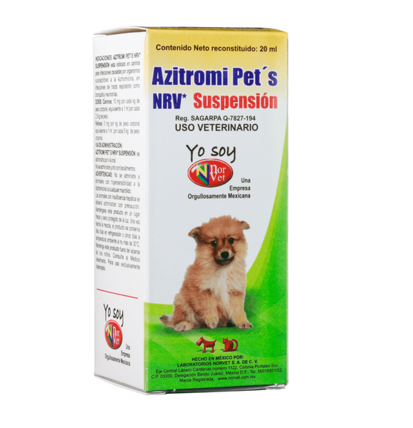Azitromi-Pets NRV Suspension Oral 20 ml