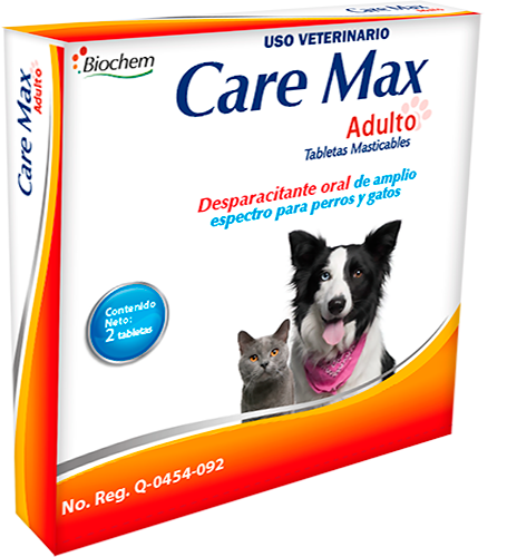 Care Max Adulto  2 Tabletas Masticables Sin Ivermectina