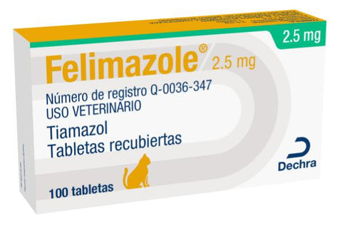 Felimazole 2.5 mg 100 Tabletas PRODUCTO CONTROLADO VENTA SÓLO EN FARMACIA CON RECETA MEDICA CUANTIFICADA EN ORIGINAL