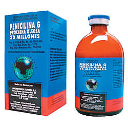 Penicilina G Procaina Oleosa Frasco con 250 ml (75 millones)