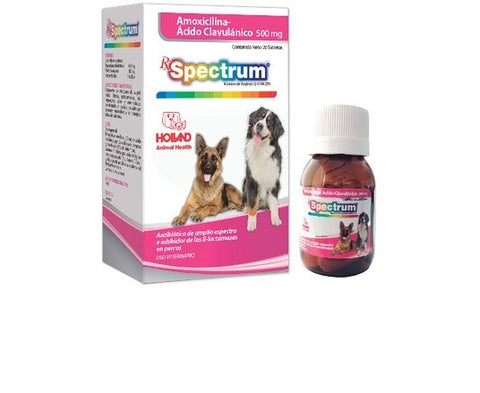 Spectrum® Amoxicilina y Ácido Clavulánico 500 mg 20 tabletas