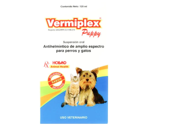 Vermiplex Puppy Suspensión 120 ml con dosificador